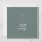 Eenvoudige kleur Elegante tekst en foto Opslaan De Save The Date (Achterkant)