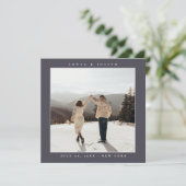 Eenvoudige kleur Elegante tekst en foto Opslaan De Save The Date (Staand voorkant)