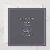 Eenvoudige kleur Elegante tekst en foto Opslaan De Save The Date (Achterkant)