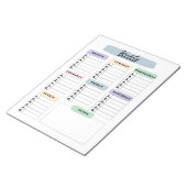 Eenvoudige Kleur Veranderlijke Brushstroke Wekelij Notitieblok (Schuin)