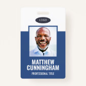 Eenvoudige kleuren Aangepaste Logo Naam Werknemer  Badge (Voorkant)