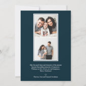 Eenvoudige kleuren | Bleke Blue Vertical Multi Pho Kaart (Achterkant)