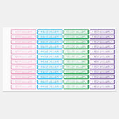 Eenvoudige Kleuren Custom Name Star Clothing Iron  Labels (Vel)