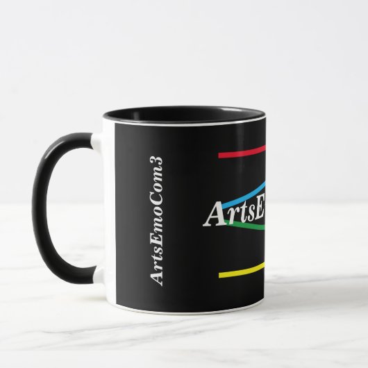 Eenvoudige kleuren-Logo Mok (Links)