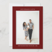 Eenvoudige kleuren | Merlot Vertical Multi Photo Kaart (Voorkant)