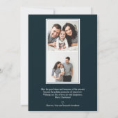 Eenvoudige kleuren | Merlot Vertical Multi Photo Kaart (Achterkant)