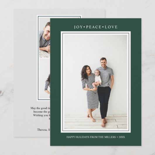 Eenvoudige kleuren | Pijngroen Verticaal Multi Fot Kaart (Voorkant / Achterkant)