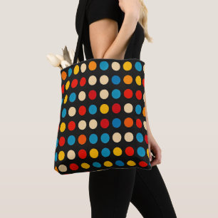 Eenvoudige kleuren Stippen Tote Bag