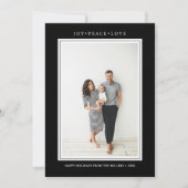 Eenvoudige kleuren | Zwarte verticale multi-foto Kaart (Voorkant)