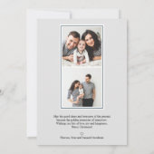 Eenvoudige kleuren | Zwarte verticale multi-foto Kaart (Achterkant)