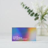 Eenvoudige kleurenverloop visitekaartje (Staand voorkant)