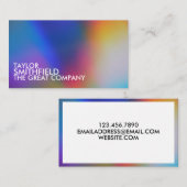 Eenvoudige kleurenverloop visitekaartje (Voorkant / Achterkant)