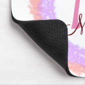 Eenvoudige kleurige glitter sparter voeg monogram  muismat (Hoek)