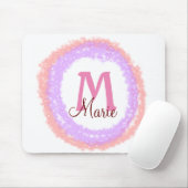 Eenvoudige kleurige glitter sparter voeg monogram  muismat (Met muis)