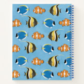 Eenvoudige kleurige tropische vissoorten in de oce notitieboek (Achterkant)