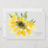 Eenvoudige kleurige zonnebloem Funeral Bedankt (Voorkant)