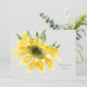 Eenvoudige kleurige zonnebloem Funeral Bedankt (Staand voorkant)