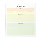 Eenvoudige kleurmodificeerbare blanco plaat kookpl notitieblok (Voorkant)