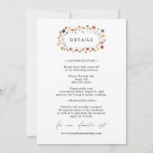 Eenvoudige Kleurrijke Bloemen Huwelijk Monogram De Kaart (Achterkant)