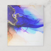 Eenvoudige kleurrijke bruiloft plaatskaartje (Buitenkant ongevouwen)