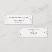 Eenvoudige kleurrijke Confetti Mini Visitekaartje (Voorkant / Achterkant)