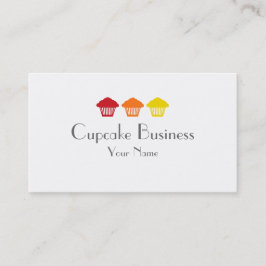 Eenvoudige kleurrijke cupcakes bakkerij visitekaar visitekaartje