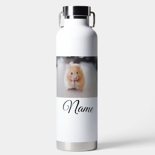 Eenvoudige kleurrijke dier-naam foto aangepaste wo waterfles