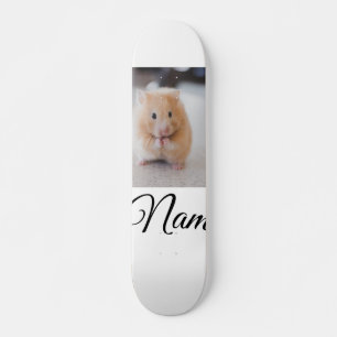 Eenvoudige kleurrijke dier-naam-foto-doe-het-zelf- persoonlijk skateboard