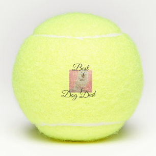 Eenvoudige kleurrijke dier naam toevoegen foto hon tennisballen