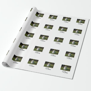 Eenvoudige kleurrijke dier toevoegen naam foto op cadeaupapier