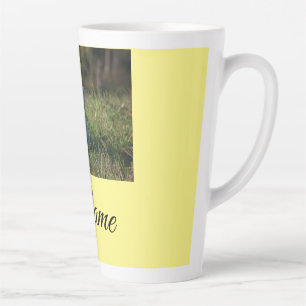 Eenvoudige kleurrijke dier toevoegen naam foto op latte mok