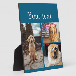 Eenvoudige kleurrijke dieren voeg naam foto collag fotoplaat