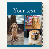 Eenvoudige kleurrijke dieren voeg naam foto collag notitieboek (Achterkant)