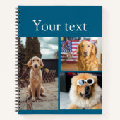 Eenvoudige kleurrijke dieren voeg naam foto collag notitieboek (Voorkant)