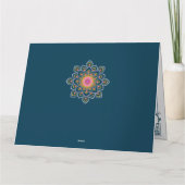 Eenvoudige kleurrijke Dot Mandala Happy Birthday K Kaart (Achterkant)