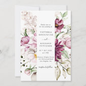 Eenvoudige kleurrijke elegante bloemenbruiloft kaart (Voorkant)