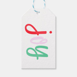 Eenvoudige kleurrijke feestvreugde cadeaulabel