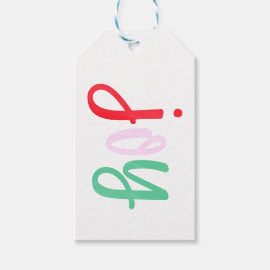 Eenvoudige kleurrijke feestvreugde cadeaulabel (Voorkant)