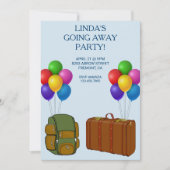 Eenvoudige kleurrijke gaan weg partij uitnodiging (Voorkant)