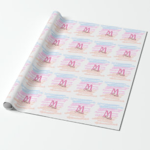 Eenvoudige kleurrijke glitters glans voeg naam mon cadeaupapier