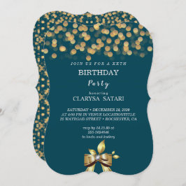 Eenvoudige, kleurrijke gouden boog Birthday Kaart