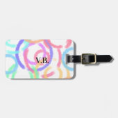 Eenvoudige kleurrijke handgemaakte waterverf toevo bagagelabel (Voorkant horizontaal)