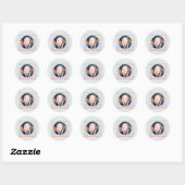Eenvoudige kleurrijke Happy Birthday Custom Voeg f Ronde Sticker (Vel)
