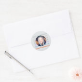 Eenvoudige kleurrijke Happy Birthday Custom Voeg f Ronde Sticker (Envelop)