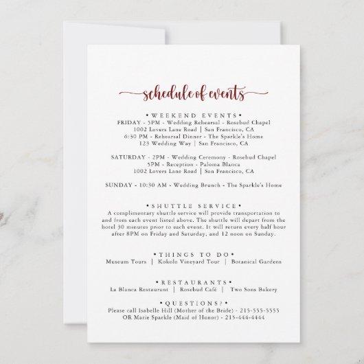 Eenvoudige Kleurrijke Klassieke Trouw Welkomstbrie (Achterkant)