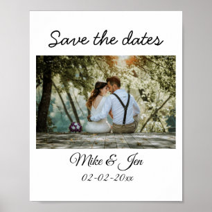 eenvoudige, kleurrijke minimale foto met de datums poster