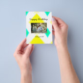 eenvoudige , kleurrijke , minimale geboortedatum flyer (Hand)