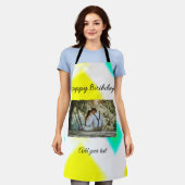 eenvoudige , kleurrijke , minimale geboortedatum schort (Gedragen)