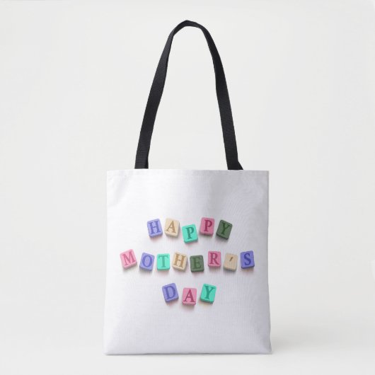 Eenvoudige kleurrijke Moederdag Tegels | CANVAS TA Tote Bag (Voorkant)