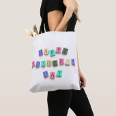 Eenvoudige kleurrijke Moederdag Tegels | CANVAS TA Tote Bag (Dichtbij)